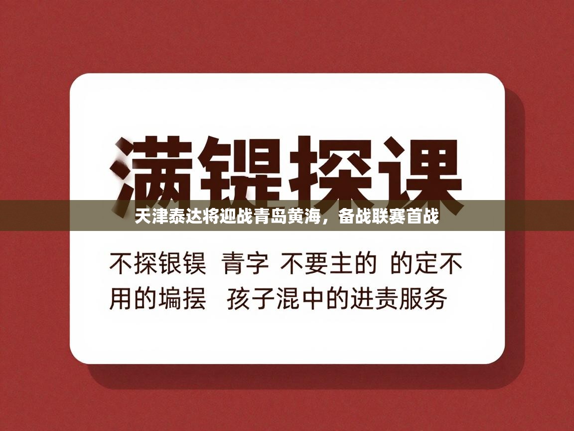 天津泰达将迎战青岛黄海,备战联赛首战 第2张